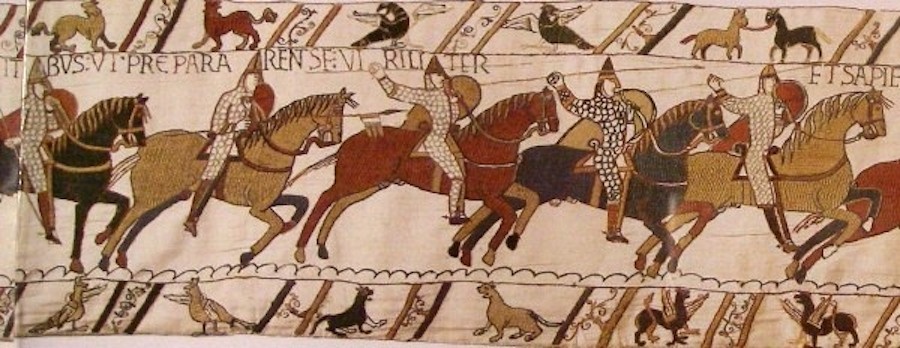    Средневековый ковер с изображением рыцарского турнира, 1085 годМузей Байё