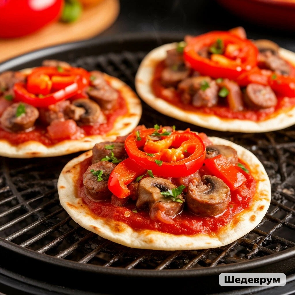 мини-пиццы на лаваше