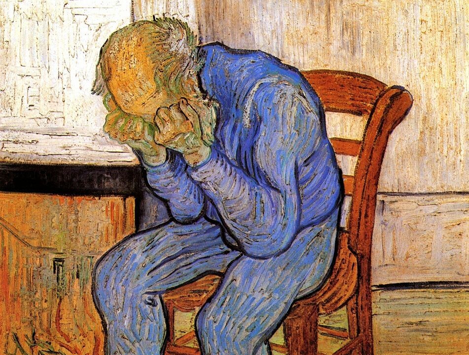 Фрагмент картины "На пороге вечности". Винсент Ван Гог, 1890.