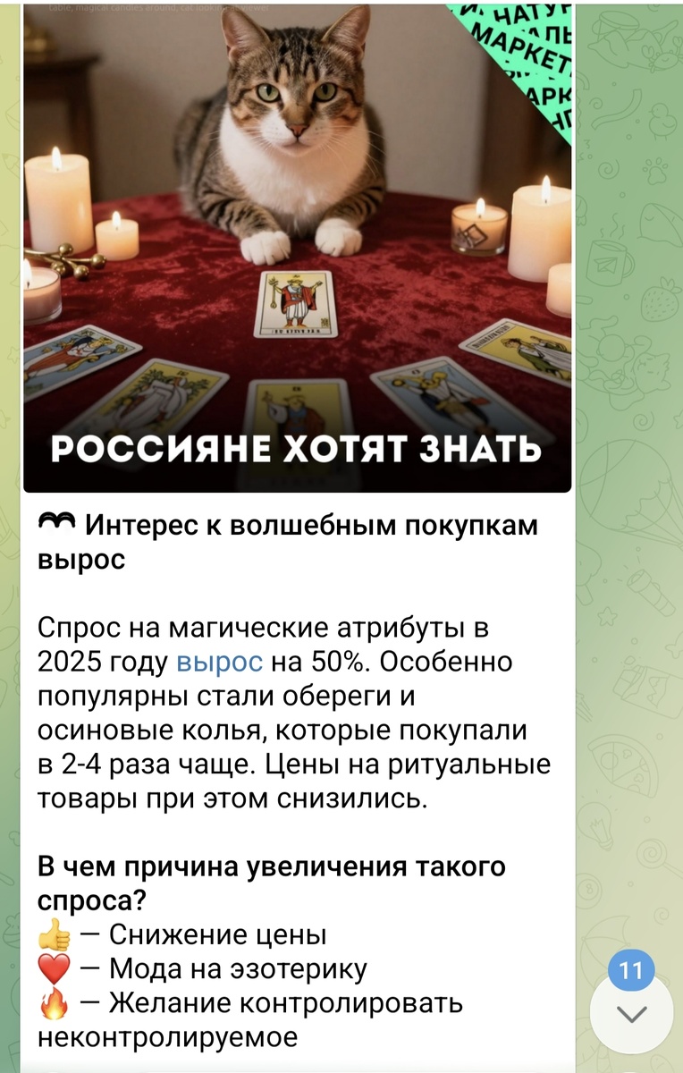 Скрин из телеграм 