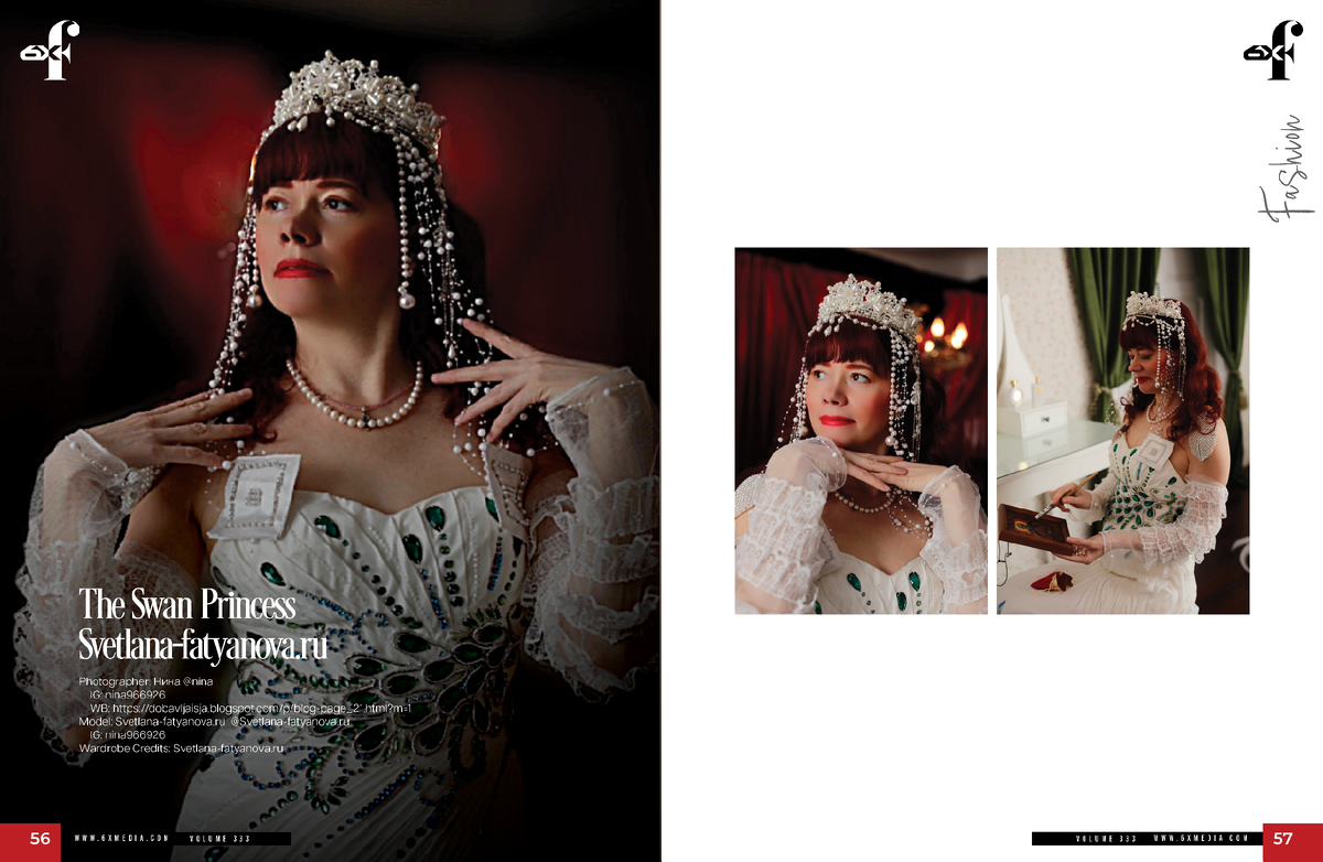 Светлана Фатьянова- иконописец и модель с иконой Давид Гареджийский в журнале Charizma 6x portrait N333, январь, 2026 год.