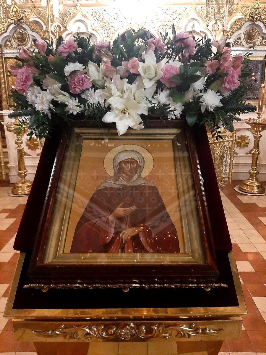 Праздничная икона святой блаженной Ксении в Никольском Кафедральном Соборе (Казань). Спасибо моей любимой мамочке за этот снимок