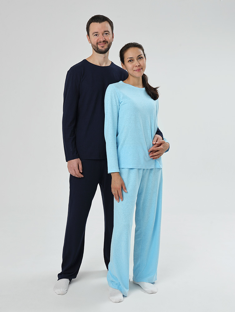 Парная пижама для двоих из конопли Uzor Wear