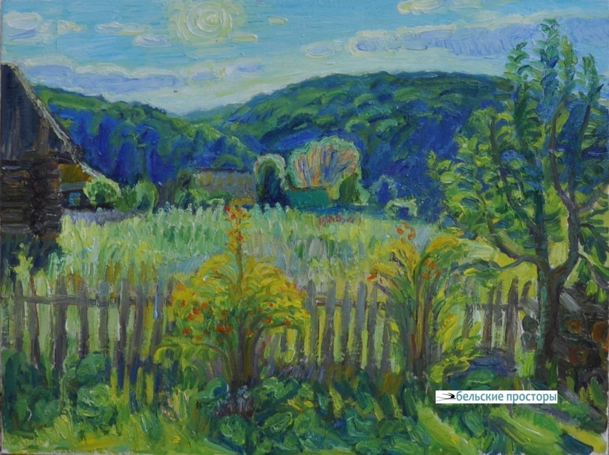 Художник Дина Хабибрахманова "Жаркий полдень". Холст, масло