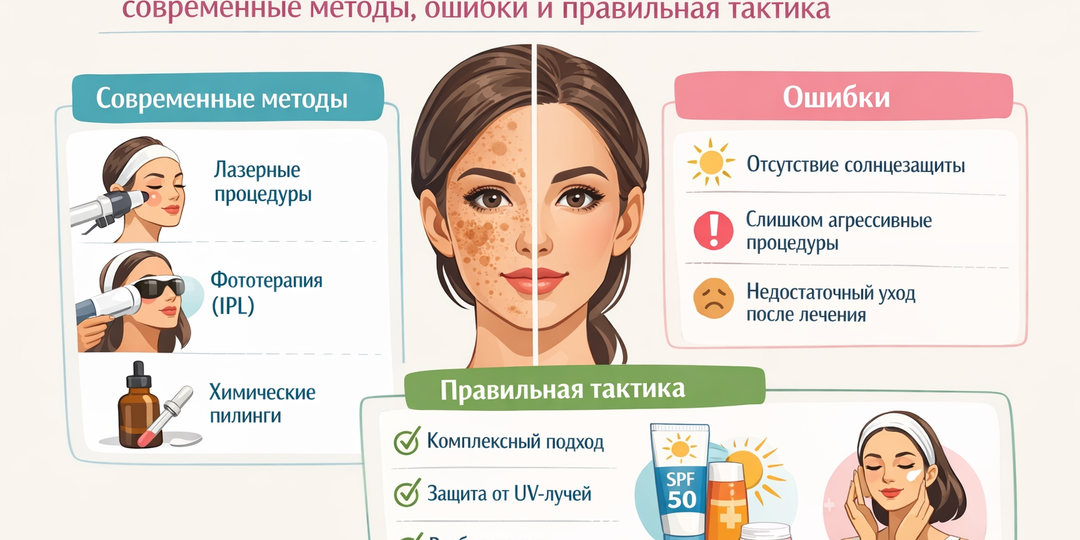 Удаление пигментации: современные методы, ошибки и правильная тактика