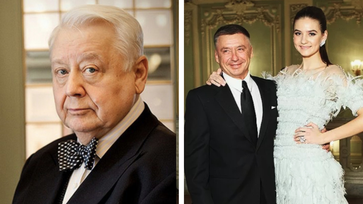 Олег Табаков, его сын Антон и внучка Анна