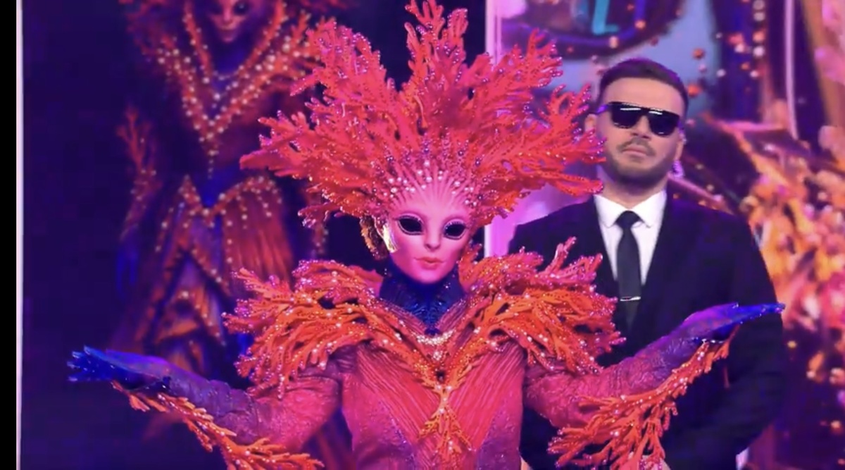 Коралл на презентации