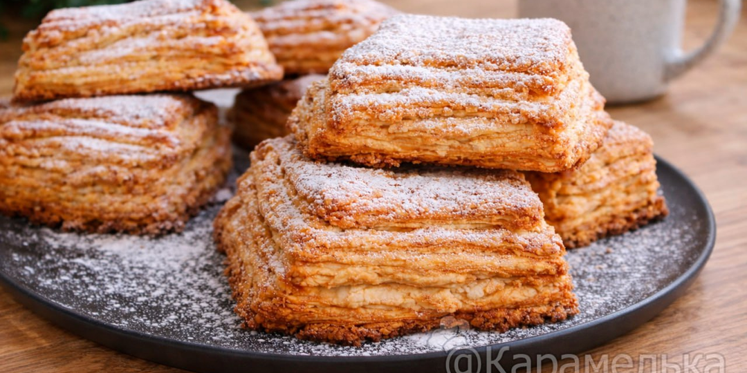 Слойки из домашнего слоёного теста — хрустящие, как в детстве