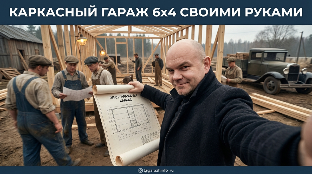    Узнайте, как построить каркасный гараж 6х4 своими руками. Zero8