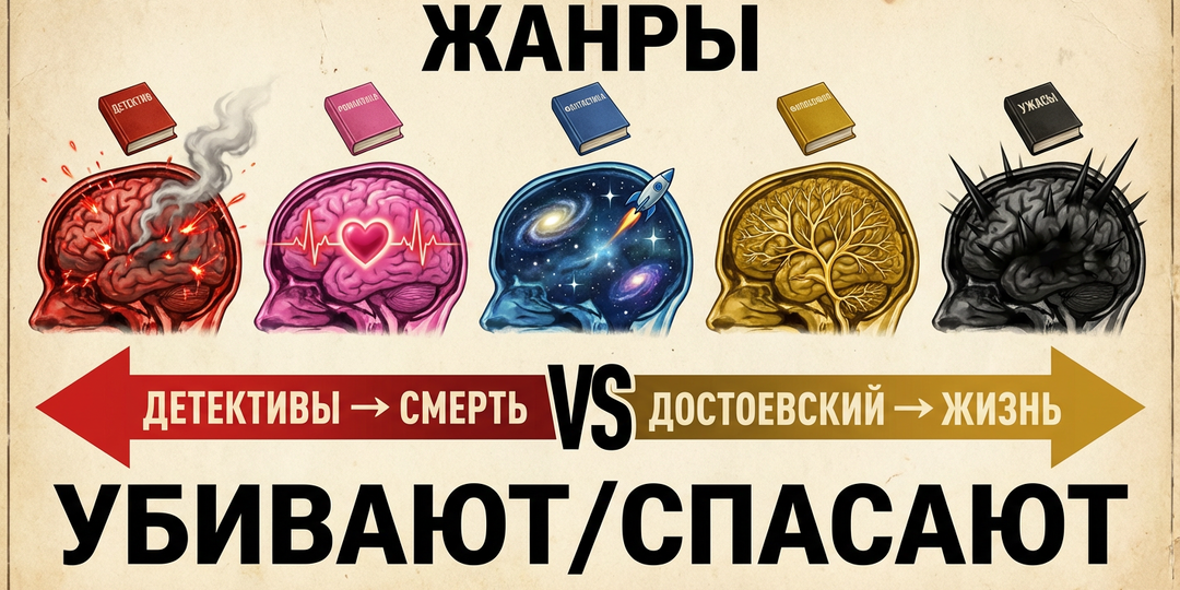 Детективы убивают мои нейроны, а Достоевский их рождает: второй эксперимент с МРТ .