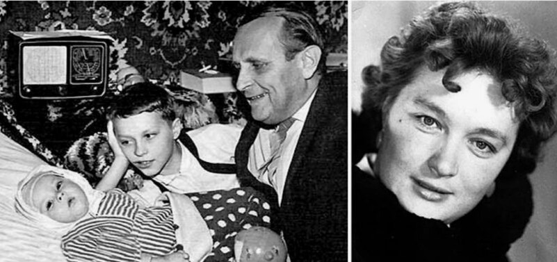    Юный Александр Домогаров в кругу семьи