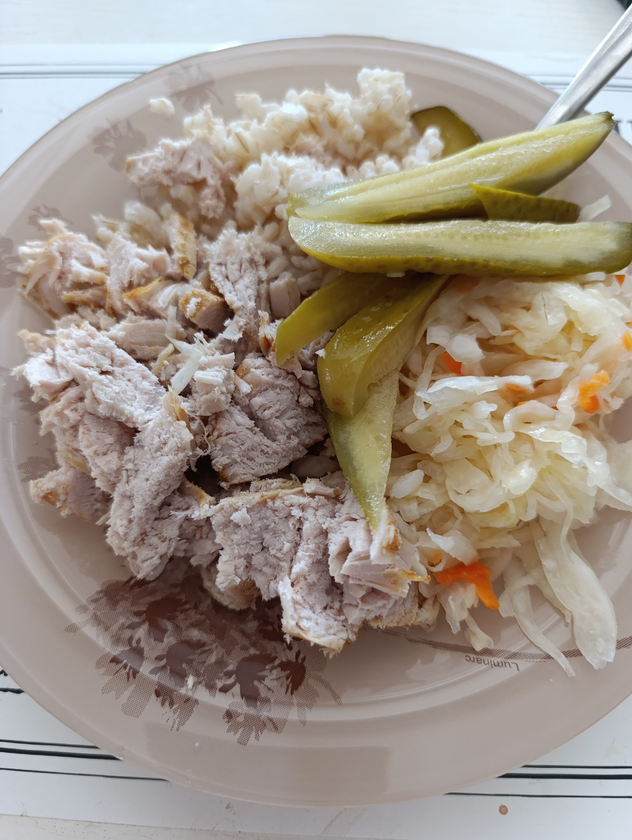 Фото автора. Тарелка с обедом