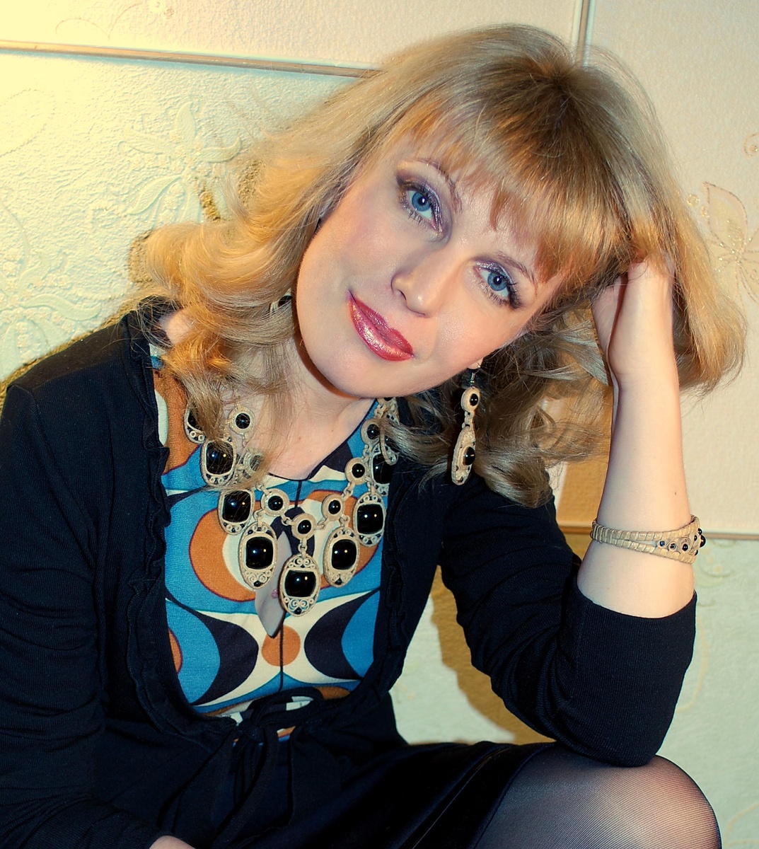 Авторское украшение с чёрным агатом"Сказка ночи" Автор Светлана Михайлова