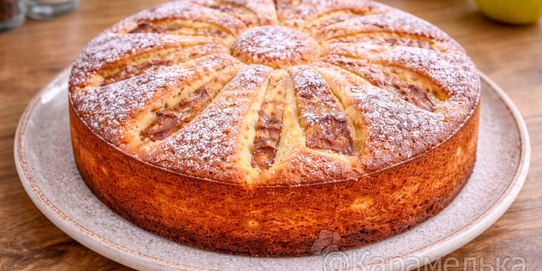 Шарлотка, которая всегда выходит идеальной, отличный рецепт