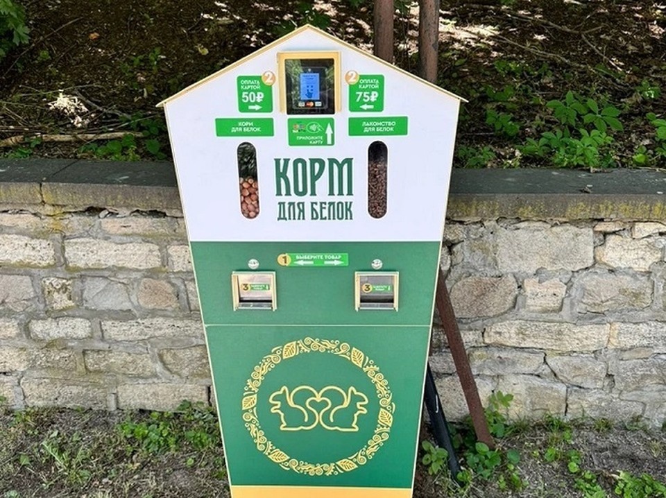    Два года назад на терренкурах курортного парка установили вендинговые кормушки. Фото: пресс-службы администрации города