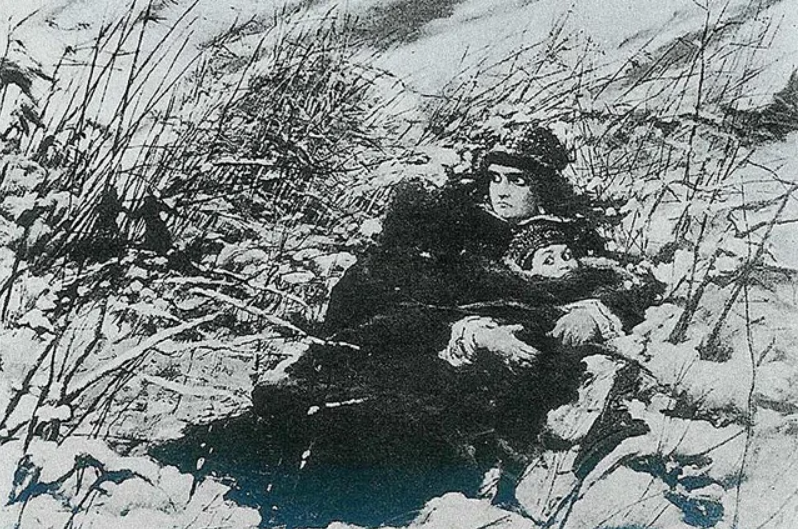 Иван Ворёнок и его мать Марина Мнишек