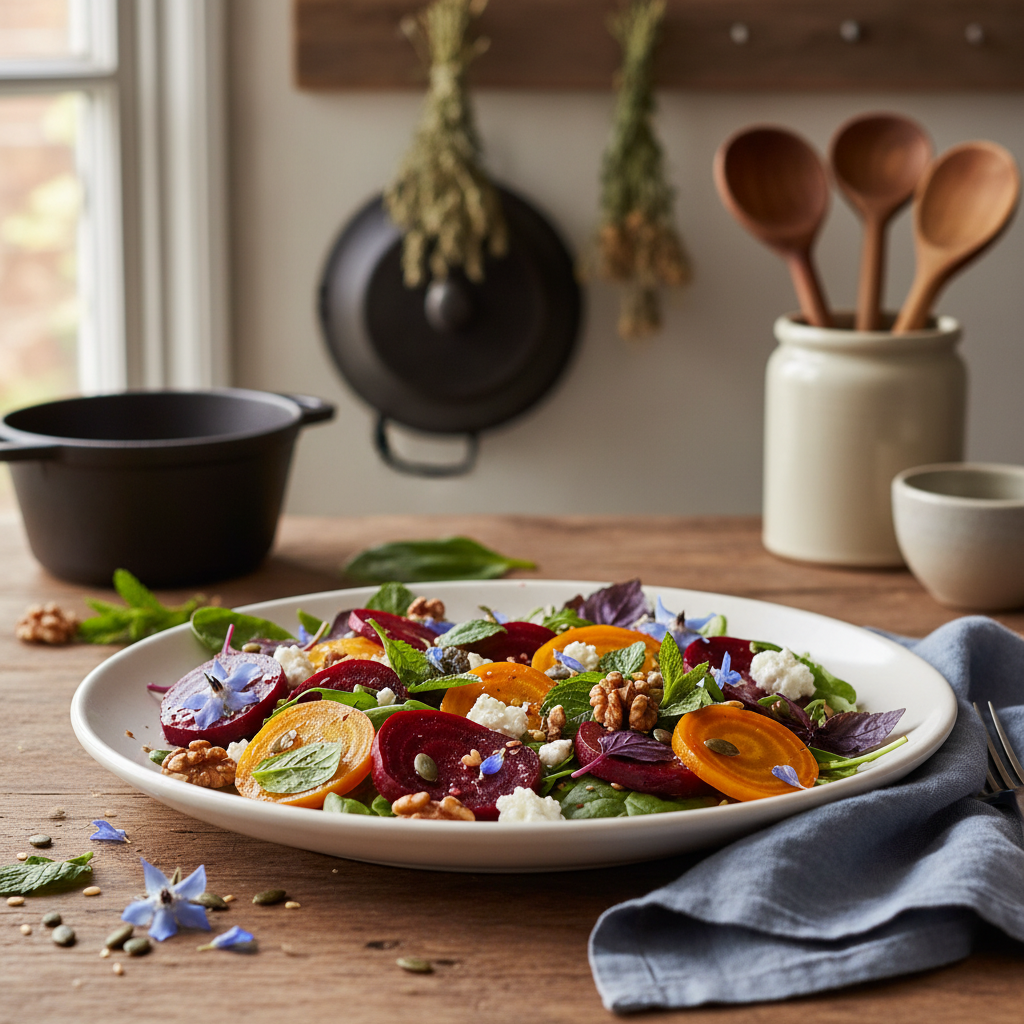 Свежий и необычный салат из свеклы: ярко, вкусно, полезно.