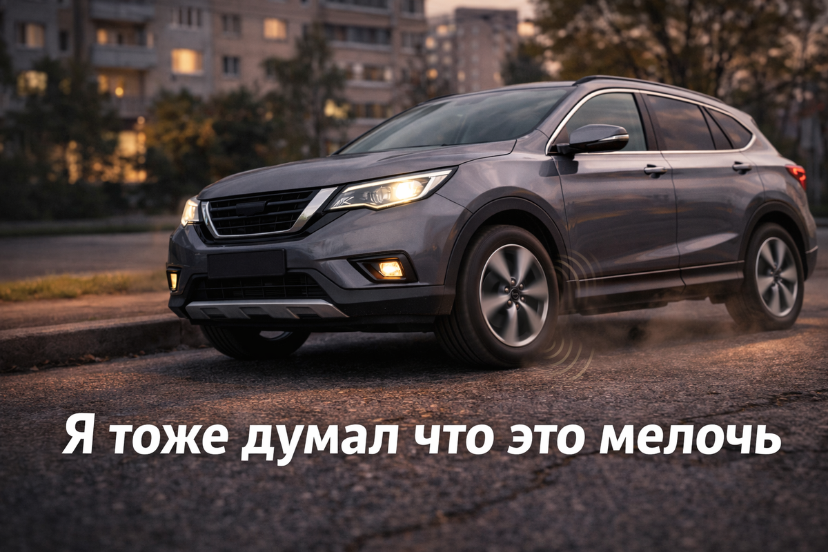 Современный кроссовер в сумерках