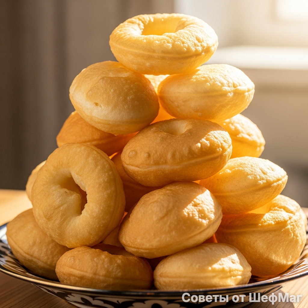 Правильные баурсаки должны быть легкими и пружинить при нажатии.