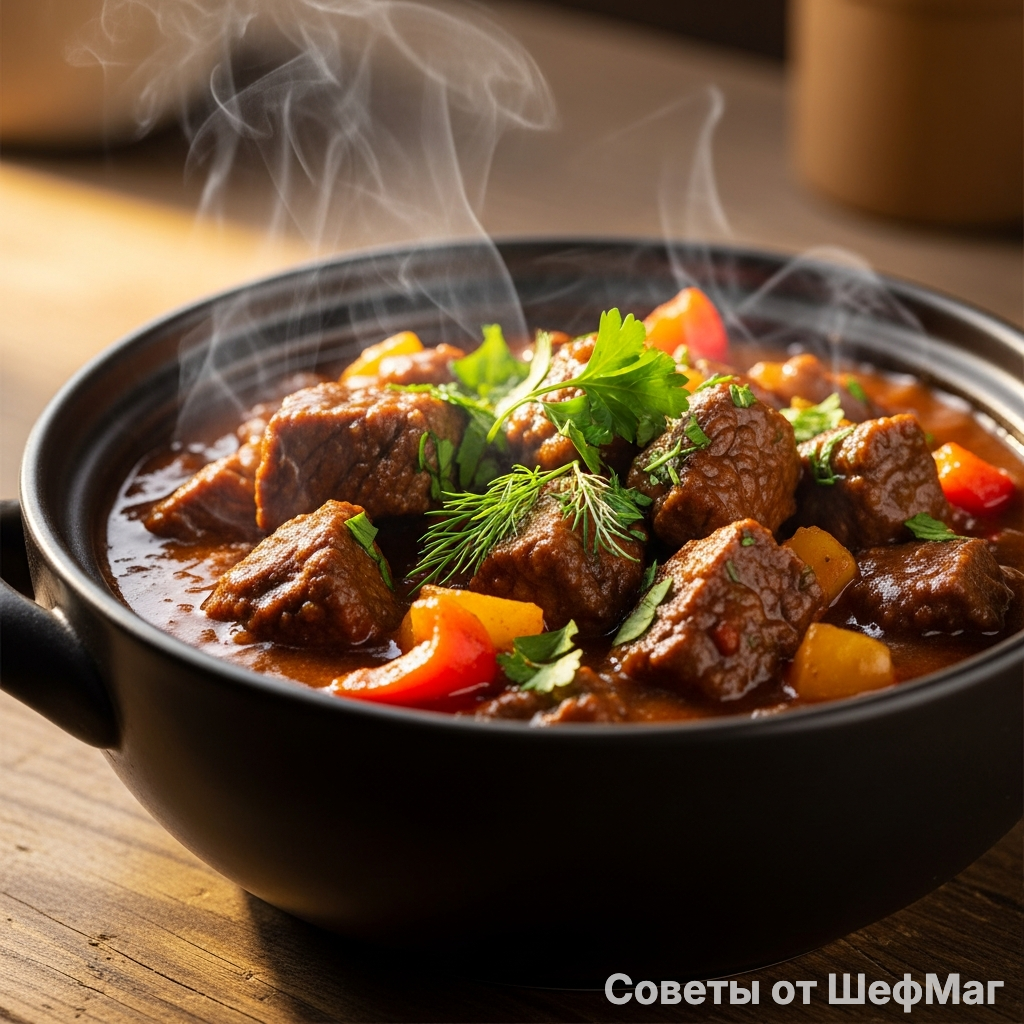 Результат реакции Майяра: глубокий цвет и насыщенный мясной аромат.