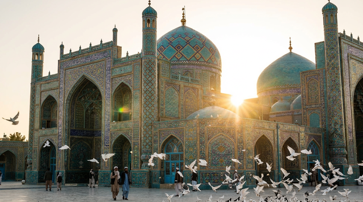 Место, где плитка соперничает цветом с небом.