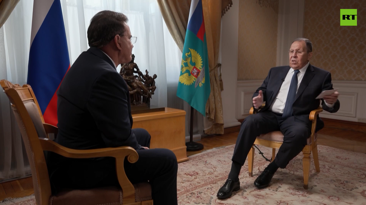 Рик Санчес беседует с Сергеем Лавровым