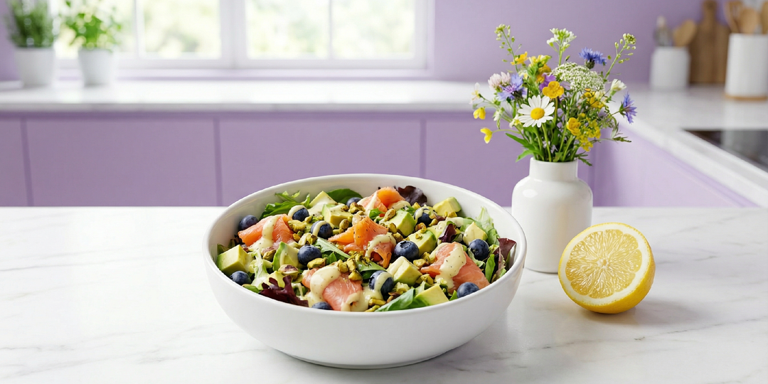 Летний салат с копчёным лососем — свежесть, которую хочется повторять! Кето-рецепт