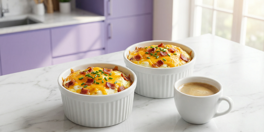 Яичные чашечки с беконом и сыром в аэрогриле — завтрак за 20 минут!