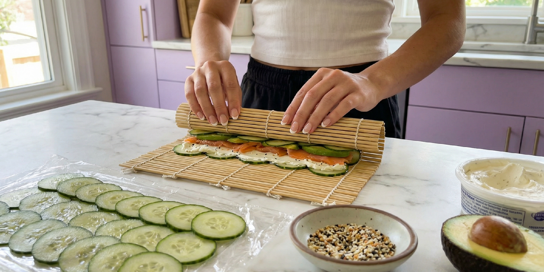 Огуречные роллы с лососем — как в ресторане, но без риса!