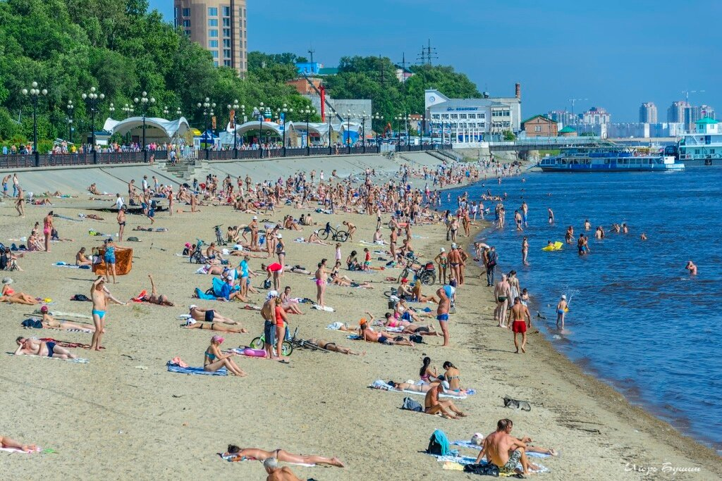 Центральный пляж Хабаровска. Фото из Яндекса.  