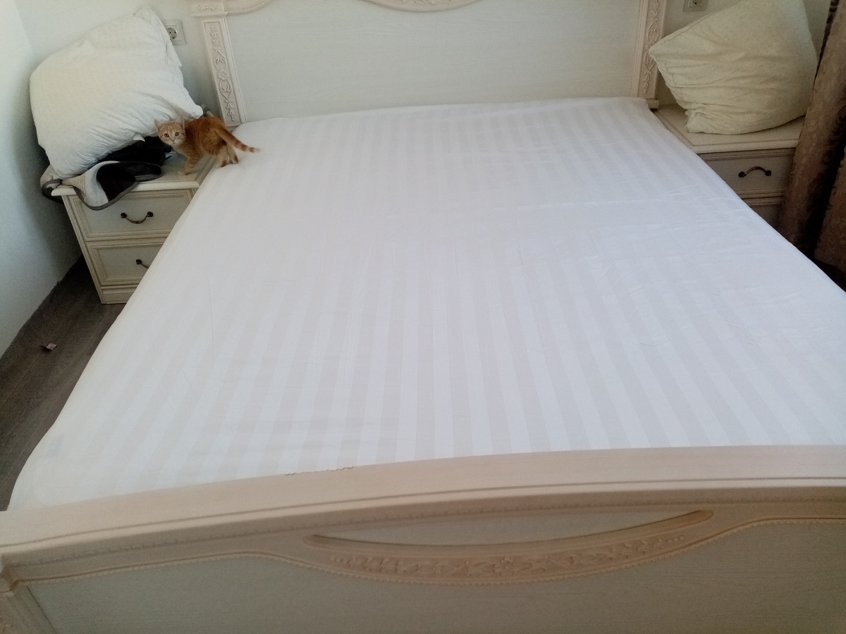 Застелила новую простыню