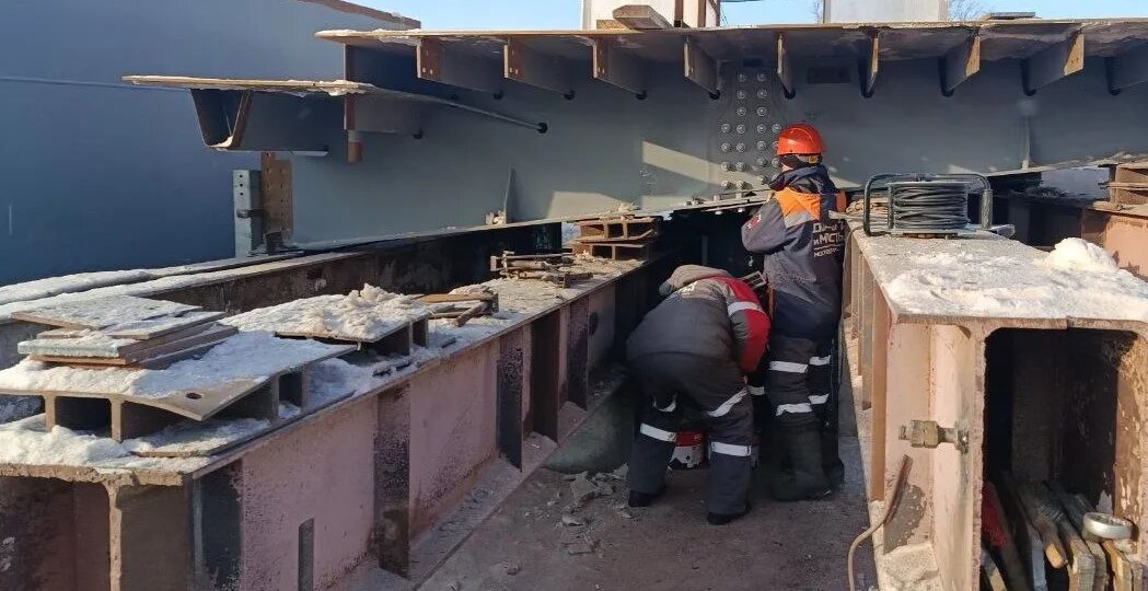 В Дмитрове, Рогачёвский мост начали укрупнение металлоконструкций моста через канал имени Москвы