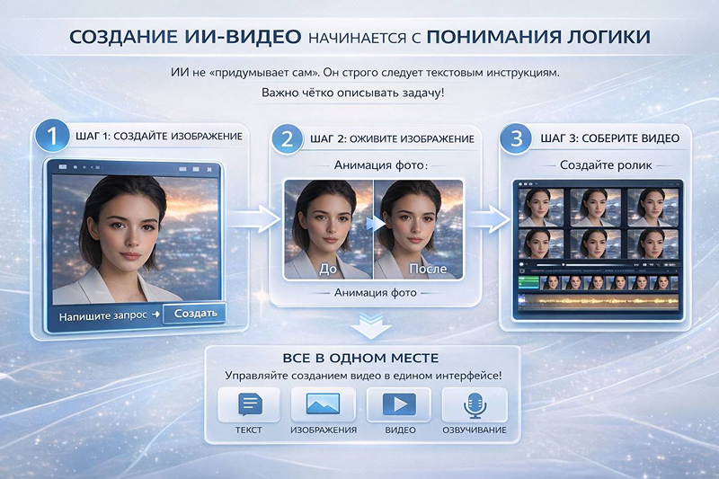 Создание ии-видео с помощью нейросети
