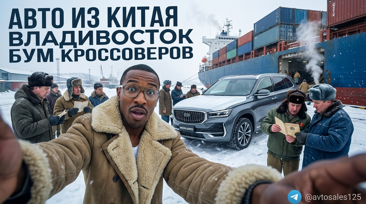    Очередь из новых китайских кроссоверов на таможне во Владивостоке. Авто Сейлс