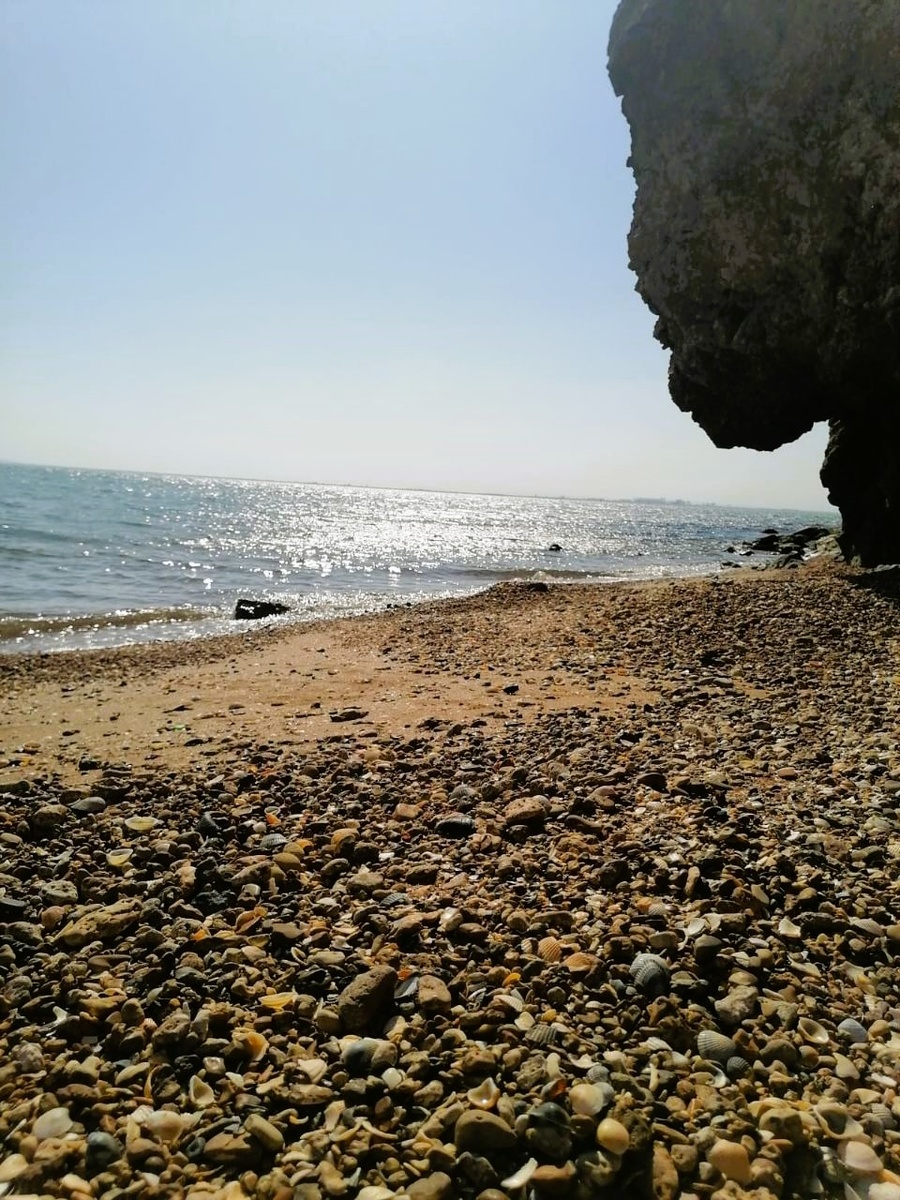 Дикий ракушечный пляж в Керчи