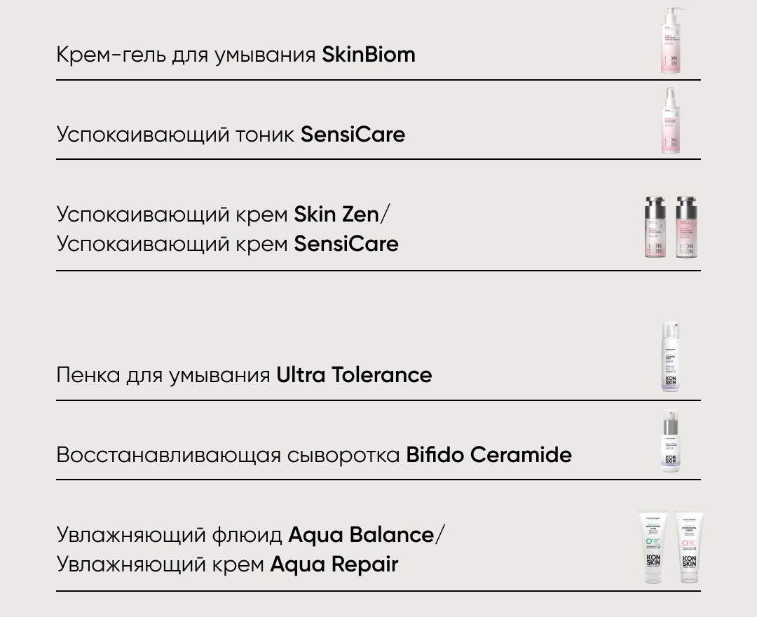 ICON SKIN Средства системы RE:BIOM и дерматологической серии Derma Therapy
