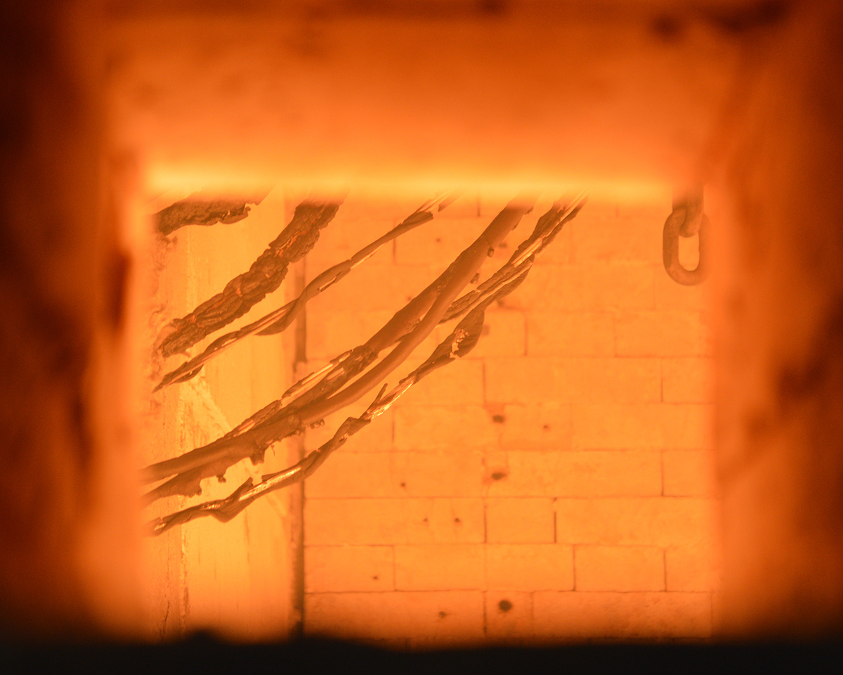 Рисунок 1. Испытания ОКЛ-ПР в испытательной печи