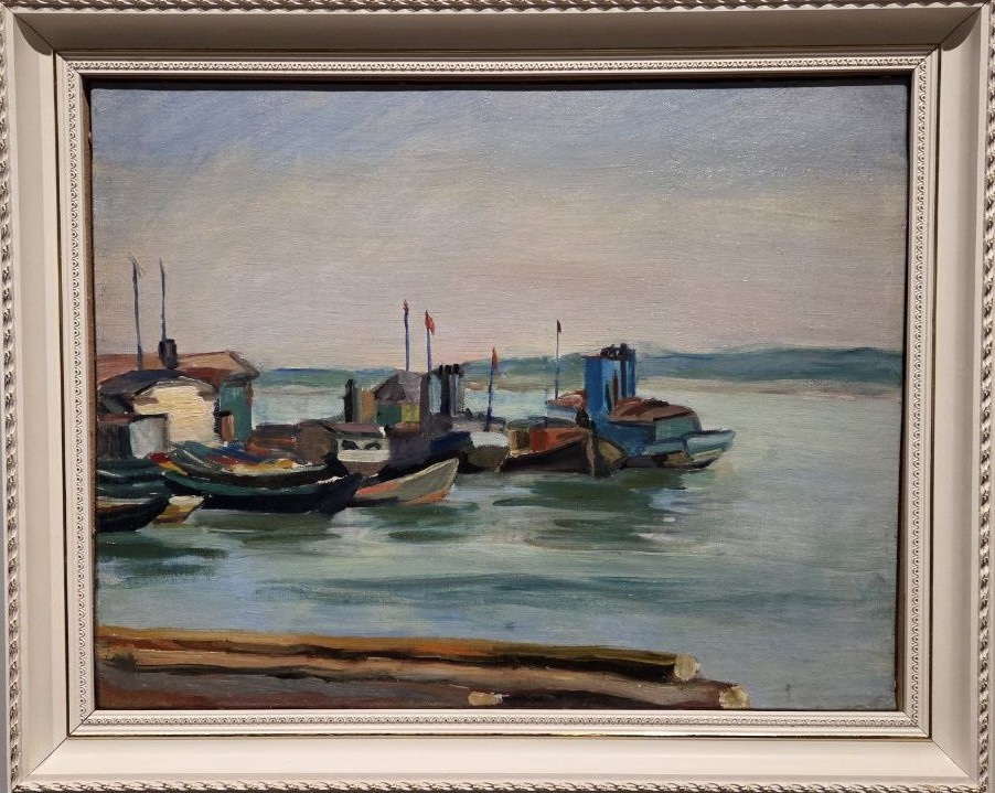 Владимир Кашкин Лодочная пристань Около 1936 холст, масло