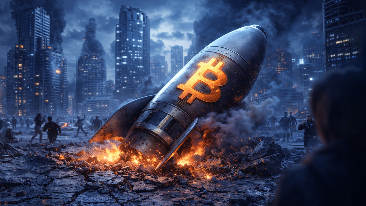 Биткоин за ночь 6 февраля 2026 падал к $60 000 (−14%), ликвидации почти $2,5 млрд. Разбираем причины: геополитика, макро США, распродажа техсектора, отток из ETF и каскад в деривативах. Где дно и сценарии.