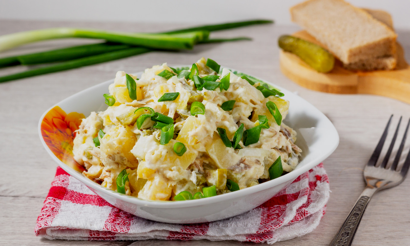 Рыбный салат из трески