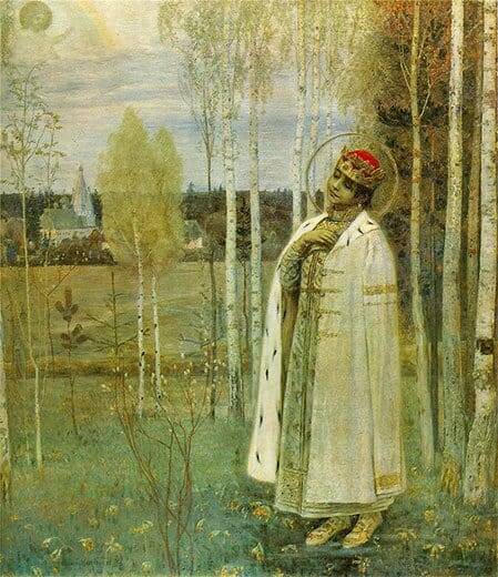 "Дмитрий, царевич убиенный". Фрагмент картины М. Нестерова, 1899