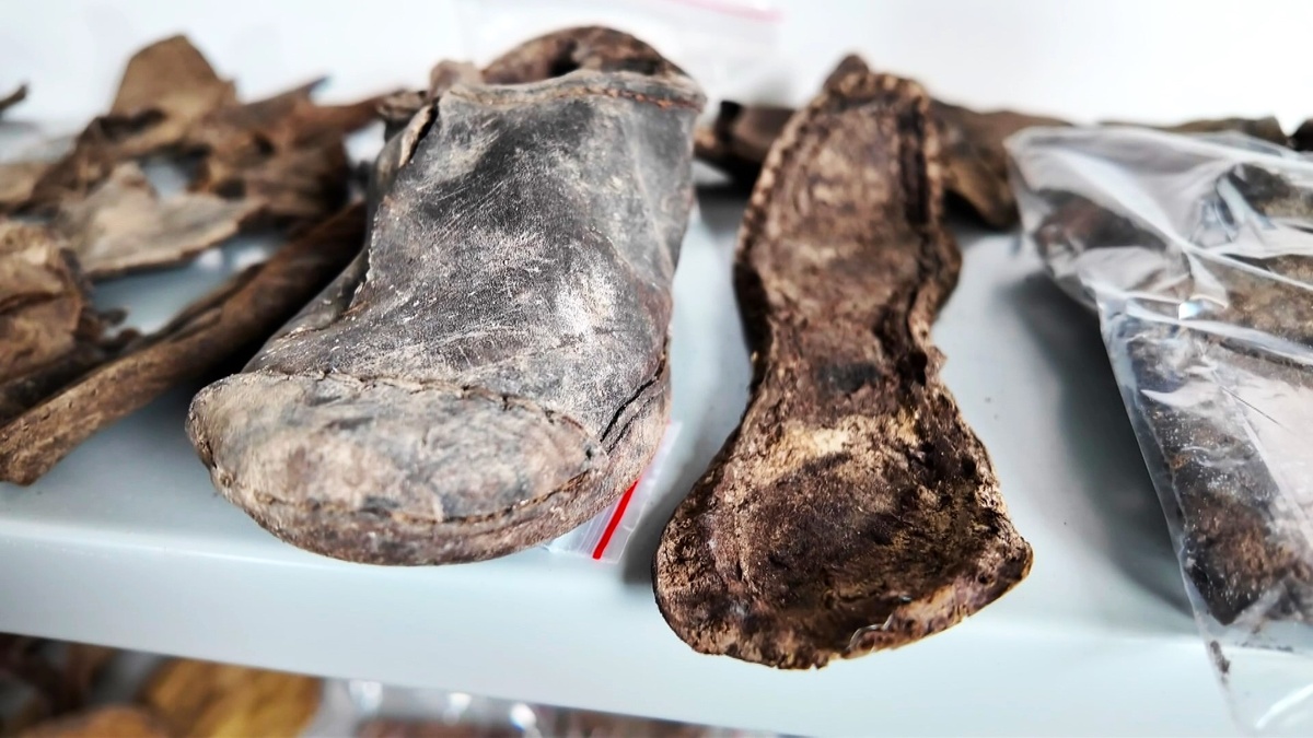    Брёвна и обувь: археологи СурГУ изучают находки из Обдорского острога