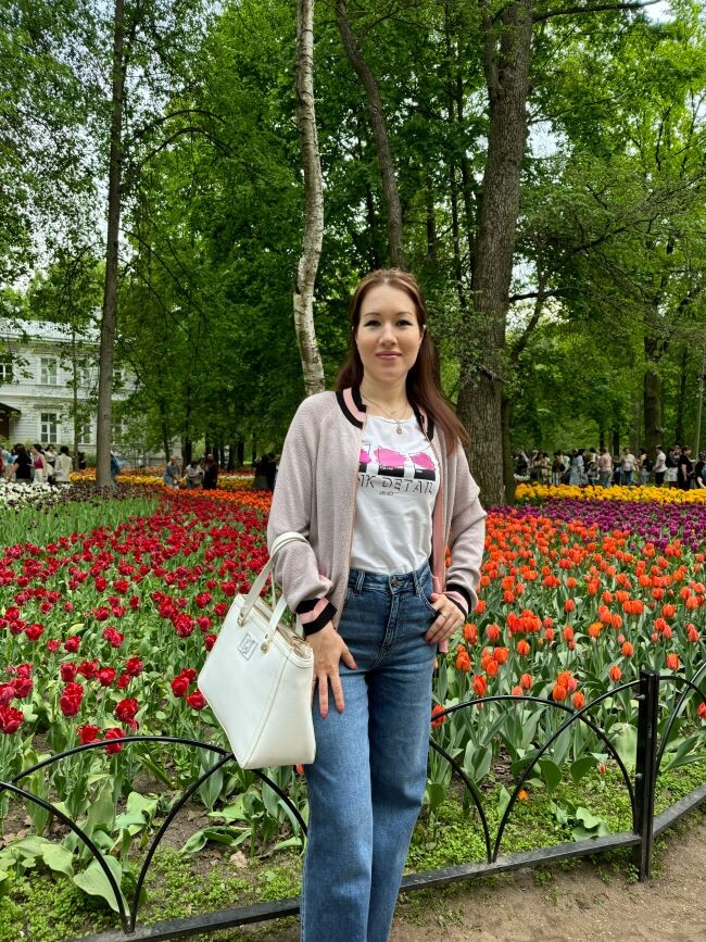 Автор на фестивале тюльпанов 