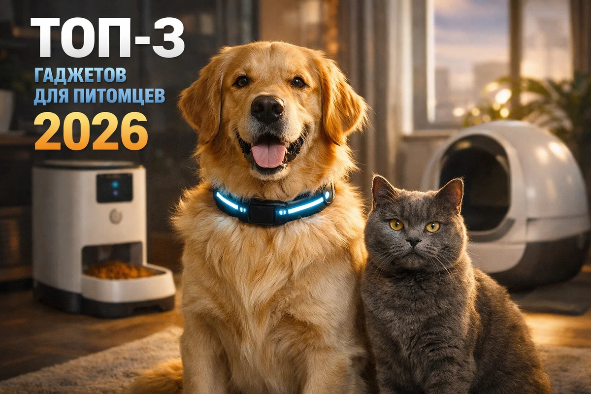 ТОП-3 умных гаджетов для собак и кошек 2026: ИИ-ошейники, смарт-лотки и кормушки с FaceID — новинки с CES и зоовыставок