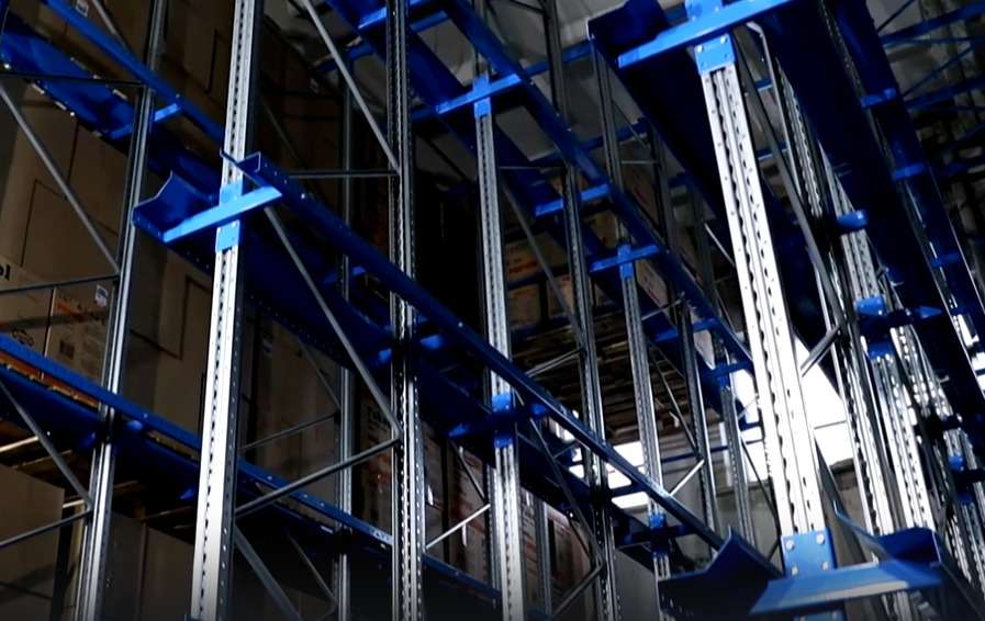 Глубинные стеллажи для паллетного храения монотовара