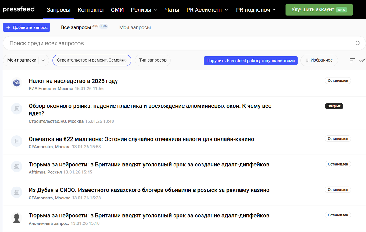 Входной билет в медиа. Так выглядит моя ежедневная охота за горячими темами.