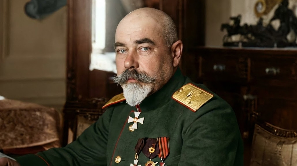 Реставрация фото Деникина