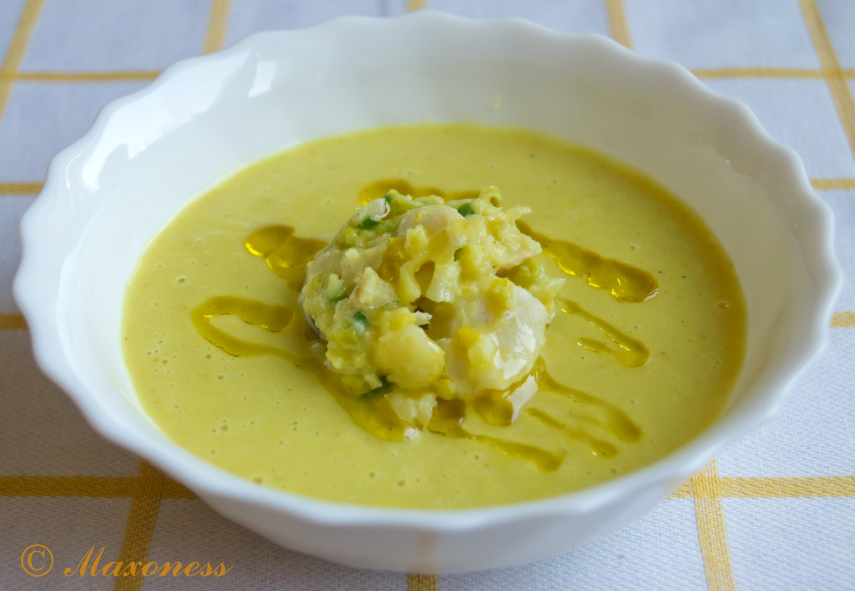 Суп из лука-порея, картофеля и копченой пикши от Гордона Рамзи