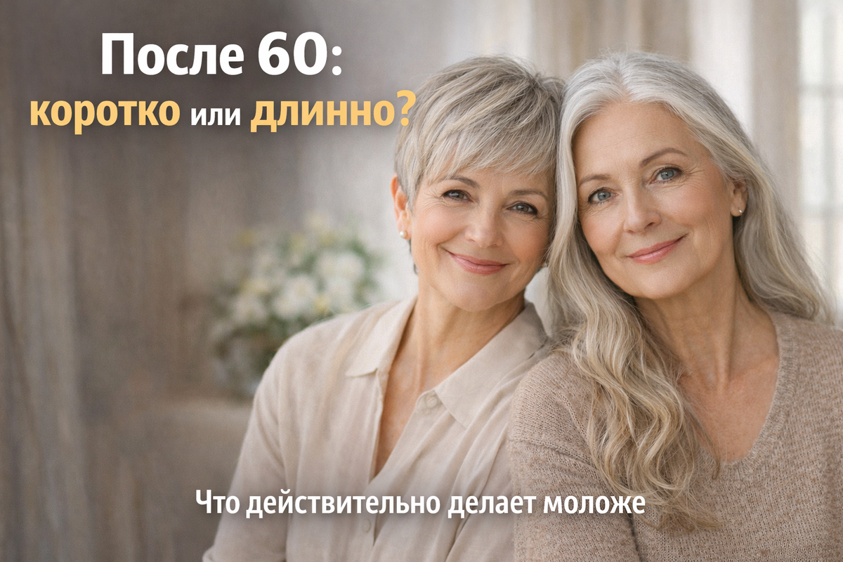Женщины после 60: короткая стрижка или длинные волосы — что на самом деле молодит