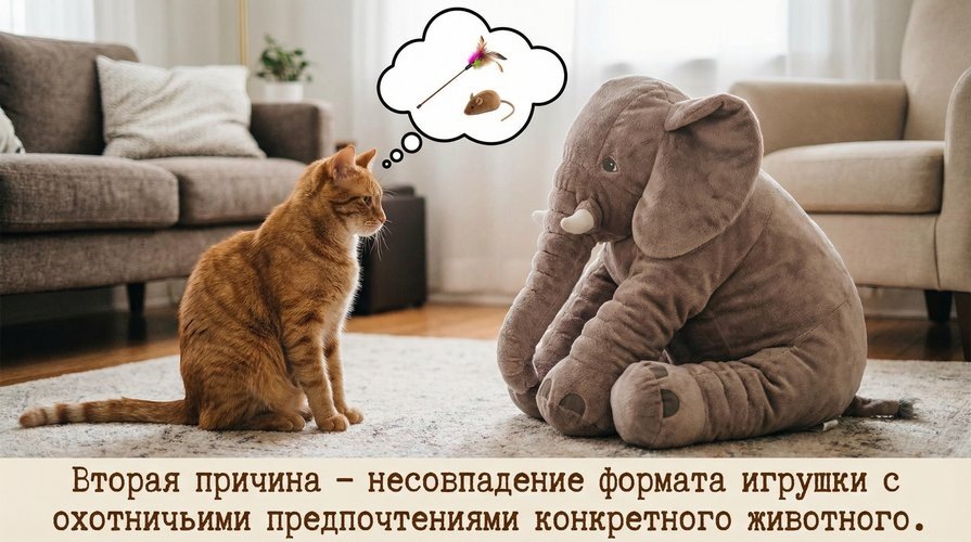кот не играет с игрушками потому что не тот формат